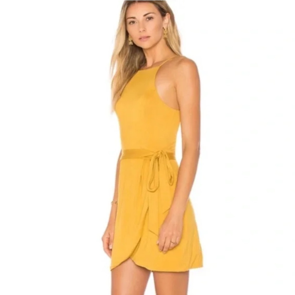 House of Harlow 1960 x Revolve Gold Rya Dress Sz S